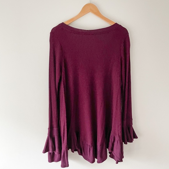Free People // Oversized Olivia Tunic in Plum (Fits like a Small or Medium) - Picture 3 of 4